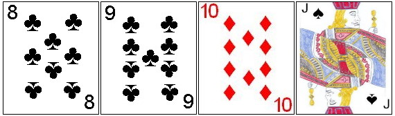 Four card straight Four card straight