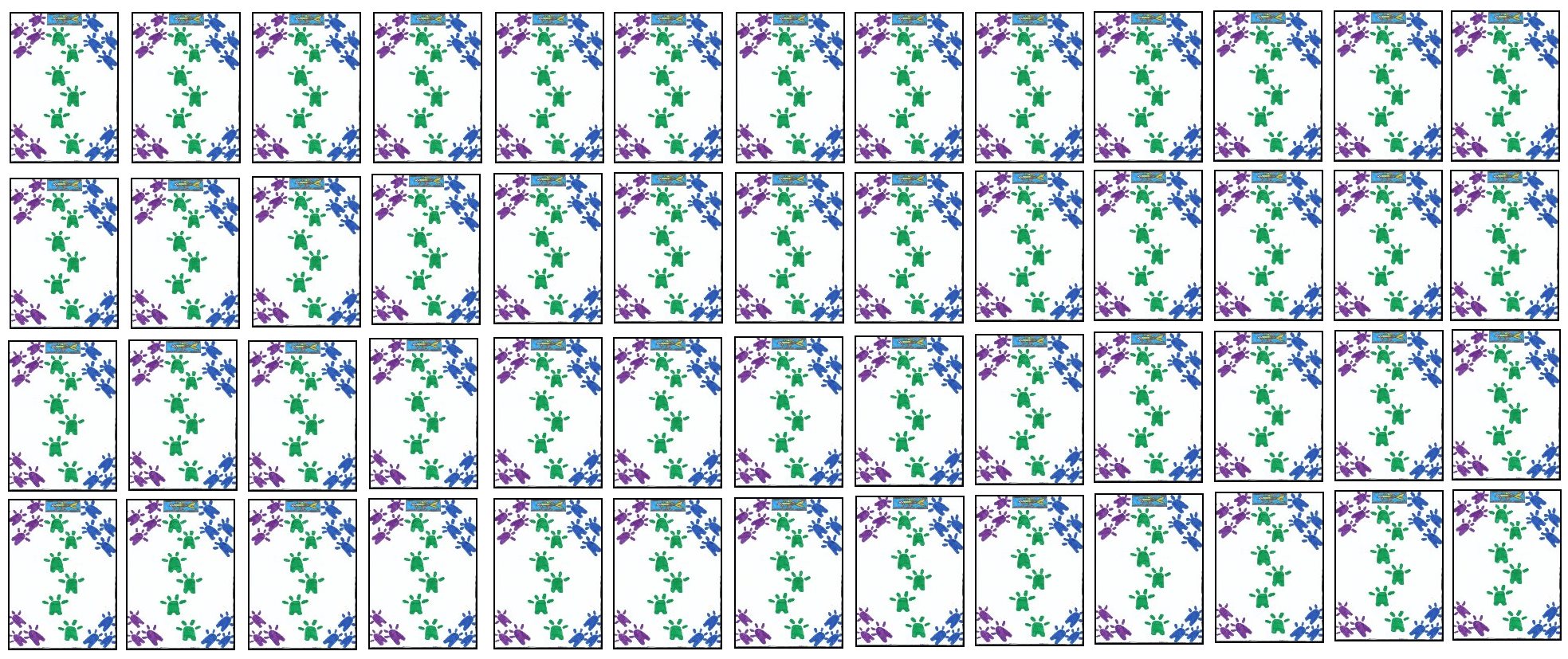 Layout for the card game Concentration
