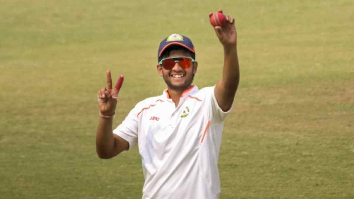 Harsh Dubey during Ranji Trophy finals