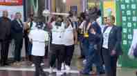 South African team at airport received by huge crowd